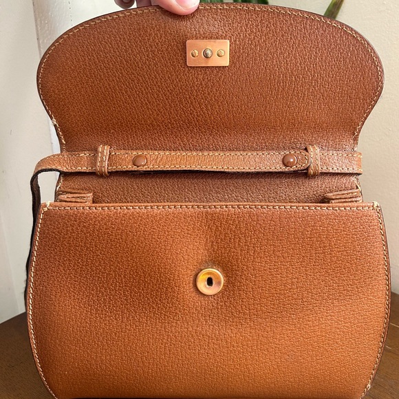 Vintage Gucci Bamboo Tan Leather Shoulder Bag - Picture 9 of 16